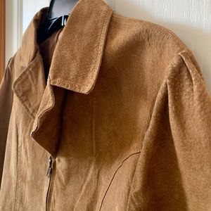 Passport Vintage Suede Leather Jacket, Small